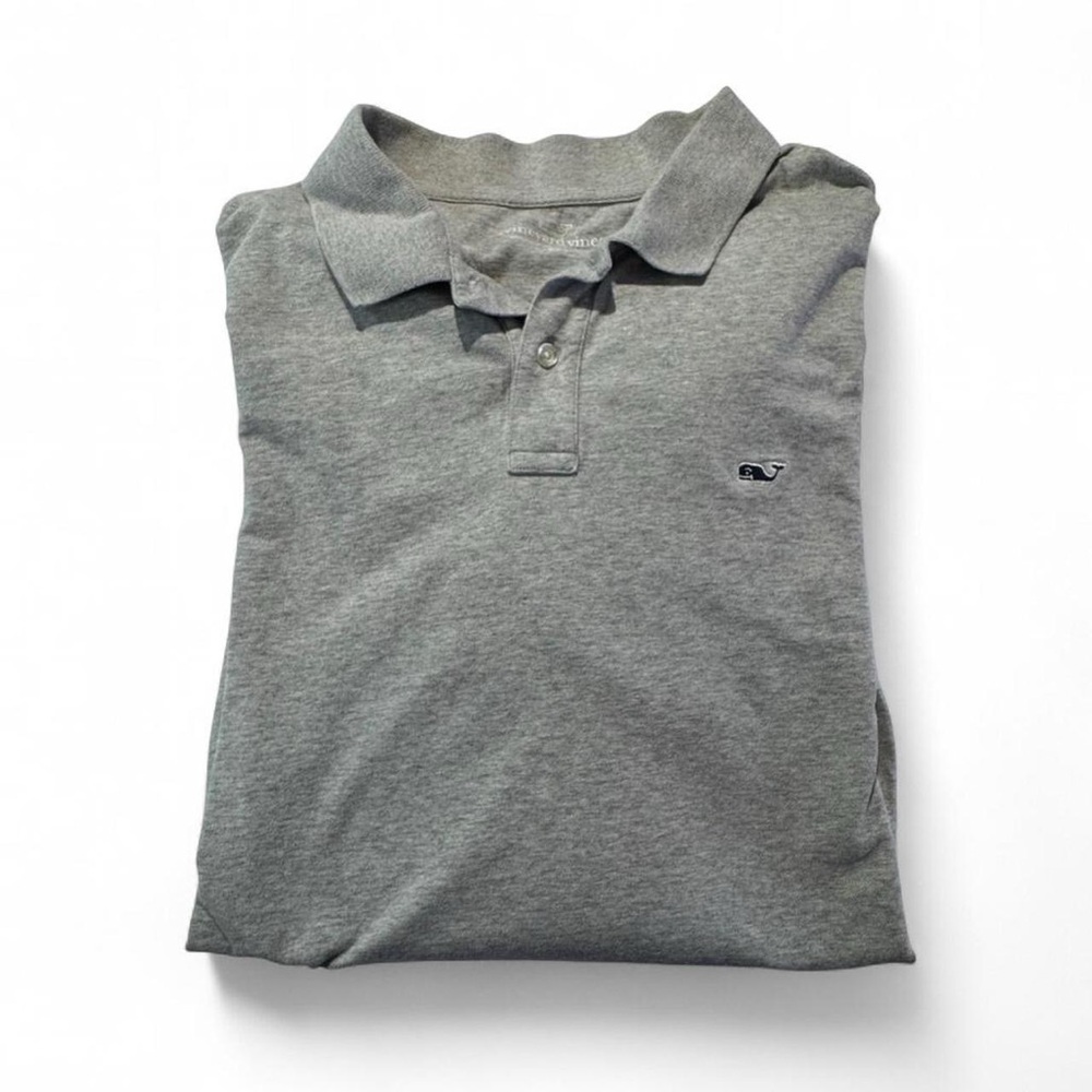 Vineyard Vines Shirt Mens Edgartown Grey Golf Polo Athletic Stretch Rugby, 2XL
